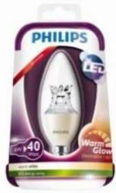 Philips LED lamp E14 6W 470Lm kaars helder dimbaar Beige