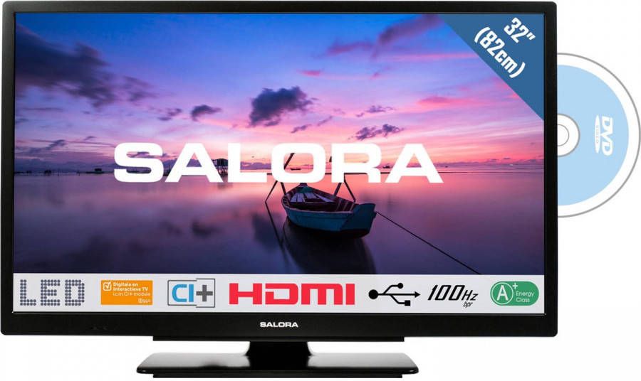 Salora 32HDB6505 HD LED TV met ingebouwde DVD speler