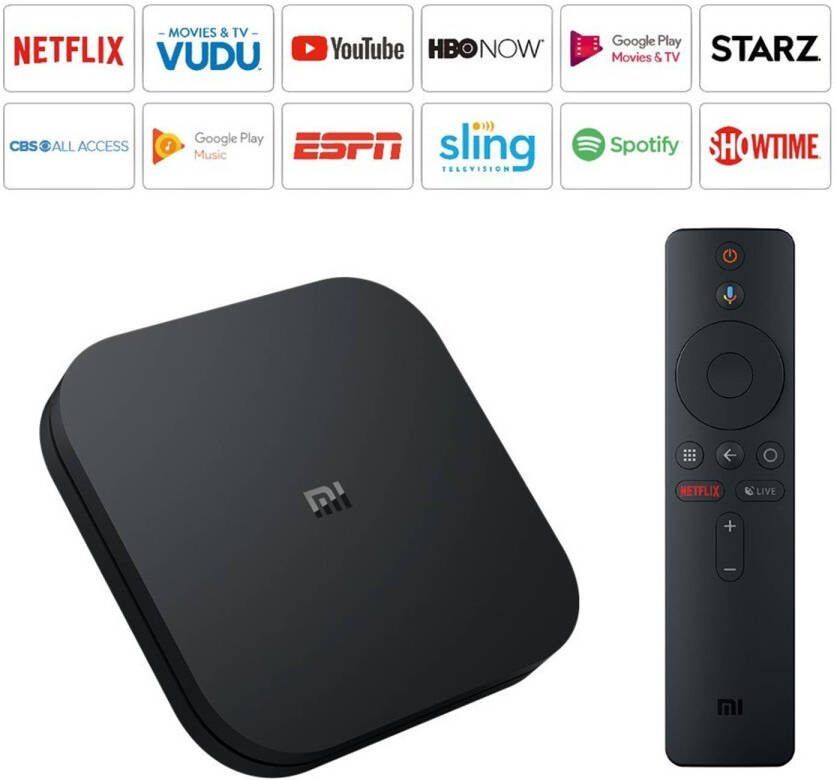 Xiaomi Mi Box S 4K HDR Android 8.1 TV Box Zwart