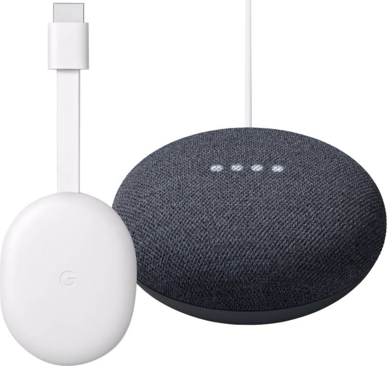 Google Chromecast 2K met TV + Nest Mini Zwart online kopen