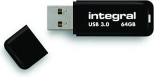 4allshop Integral Usb Stick 3.0, 64 Gb, Zwart