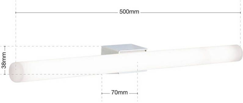 Orion LED spiegellamp Visagist, houder chroom