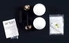 Orion Wandlamp Snowwhite met glasbol, zwart online kopen