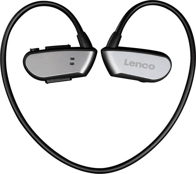 Lenco Bluetooth® Waterproof Sport Koptelefoon Met 8 Gb Mp3 speler Btx 860bk Zwart grijs