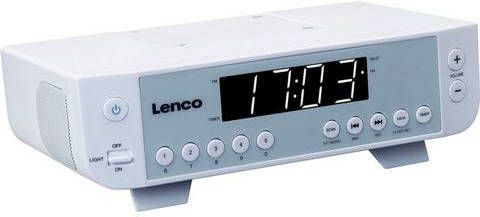 Lenco Fm Keukenradio Met Led verlichting En Timer Kcr 11wh Wit