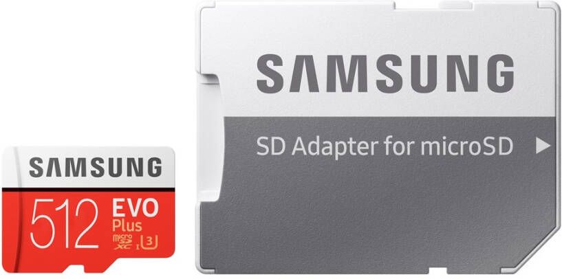 Samsung microSDXC EVO+ 512 GB 100MB/s CL 10 + SD adapter