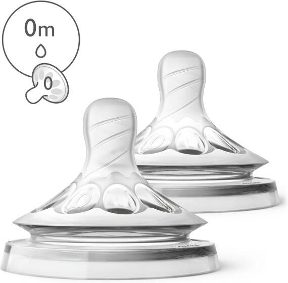 Philips Avent SCF040/27 Natural-speen 2.0 voor pasgeborenen 0m 2 stuks