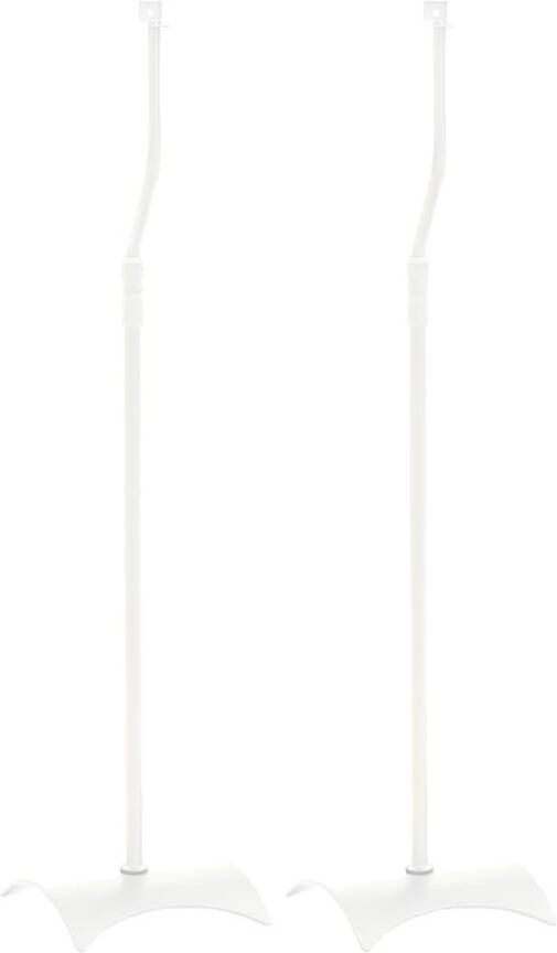 VIDAXL Luidsprekerstandaards 2 st universeel 19x19x82 104 cm staal wit