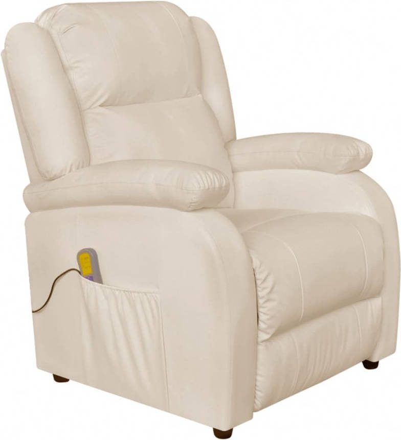 VIDAXL Massagestoel kunstleer crè, mewit
